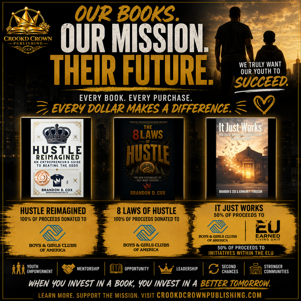 Three Books. One Bigger Purpose: Crookd Crown Publishing Invests in the Future of Our Youth